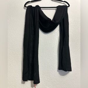 C.Cashmere black 2-ply 100% cashmere scarf new with tag